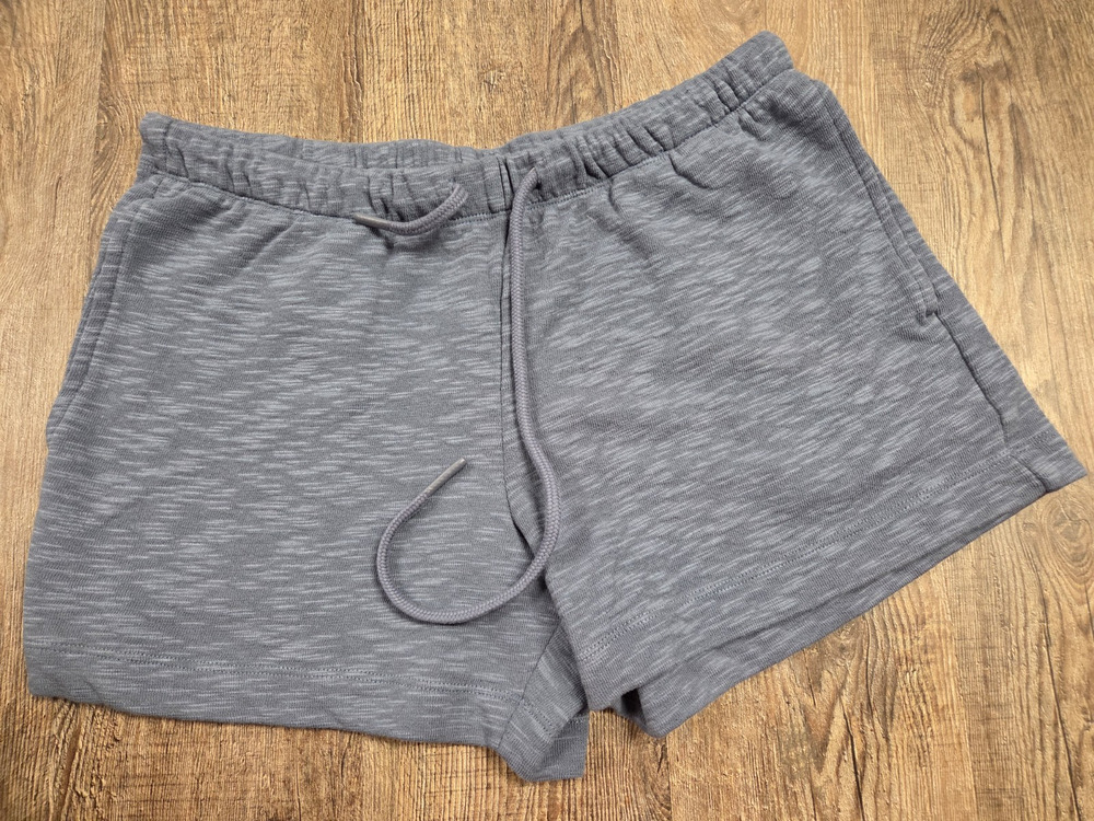 Barefoot Dreams Malibu Collection Slub Double Knit Short Lakeside Blue/Gray S